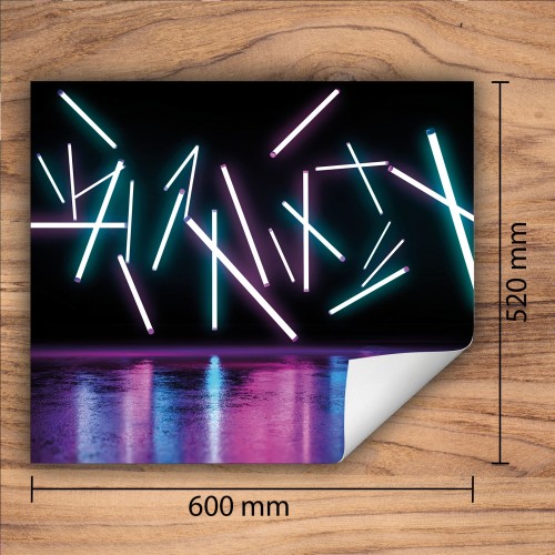 Mata ochronna na kuchenkę indukcyjną 60x52 cm - Mata antypoślizgowa na blat - Płyta ochronna zwijana - Dekoracja do kuchni - Więcej miejsca - Neon czarna