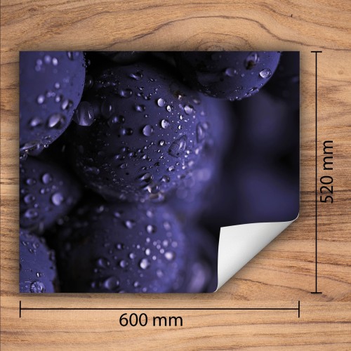 Mata ochronna na kuchenkę indukcyjną 60x52 cm - Mata antypoślizgowa na blat - Płyta ochronna zwijana - Dekoracja do kuchni - Więcej miejsca - Jagody fioletowa