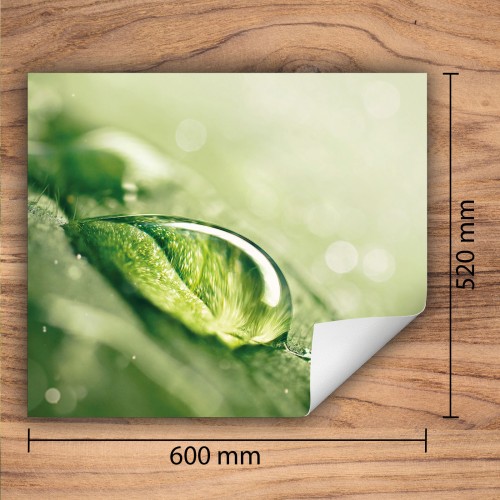 Mata ochronna na kuchenkę indukcyjną 60x52 cm - Mata antypoślizgowa na blat - Płyta ochronna zwijana - Dekoracja do kuchni - Więcej miejsca - Krople zieleni