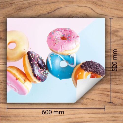 Mata ochronna na kuchenkę indukcyjną 60x52 cm - Mata antypoślizgowa na blat - Płyta ochronna zwijana - Dekoracja do kuchni - Więcej miejsca - Kolorowa słodycze