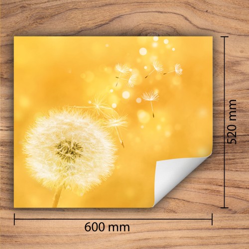 Mata ochronna na kuchenkę indukcyjną 60x52 cm - Mata antypoślizgowa na blat - Płyta ochronna zwijana - Dekoracja do kuchni - Więcej miejsca - Kwiat Żółty