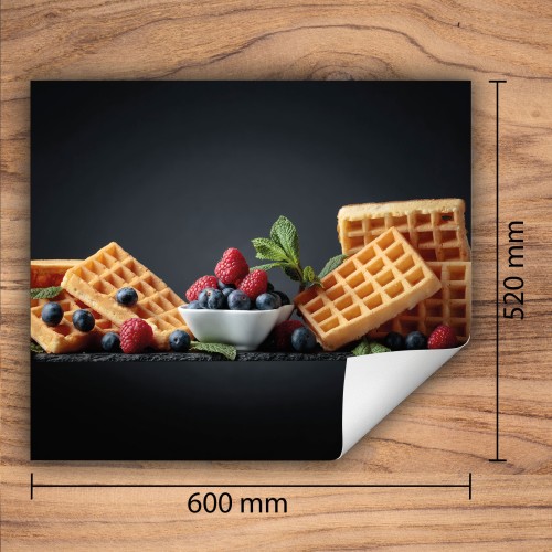 Mata ochronna na kuchenkę indukcyjną 60x52 cm - Mata antypoślizgowa na blat - Płyta ochronna zwijana - Dekoracja do kuchni - Więcej miejsca - Owoc jedzenie
