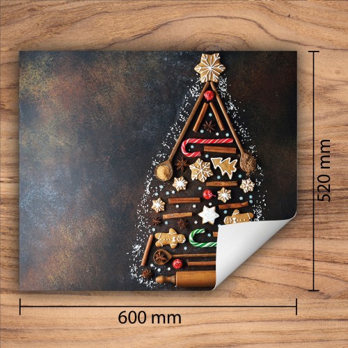 Mata ochronna na kuchenkę indukcyjną 60x52 cm - Mata antypoślizgowa na blat - Płyta ochronna zwijana - Dekoracja do kuchni - Więcej miejsca - Wakacje Łupek