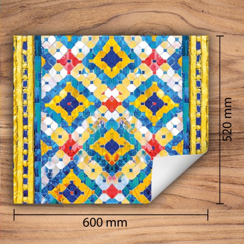 Mata ochronna na kuchenkę indukcyjną 60x52 cm - Mata antypoślizgowa na blat - Płyta ochronna zwijana - Dekoracja do kuchni - Więcej miejsca - Mozaika kolorowa