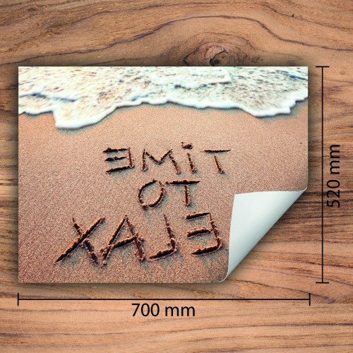 Mata ochronna na kuchenkę indukcyjną 70x52 cm - Mata antypoślizgowa na blat - Płyta ochronna zwijana - Dekoracja do kuchni - Więcej miejsca - Beżowa Plaża