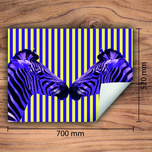 Mata ochronna na kuchenkę indukcyjną 70x52 cm - Mata antypoślizgowa na blat - Płyta ochronna zwijana - Dekoracja do kuchni - Więcej miejsca - Zebra Fioletowa