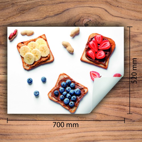 Mata ochronna na kuchenkę indukcyjną 70x52 cm - Mata antypoślizgowa na blat - Płyta ochronna zwijana - Dekoracja do kuchni - Więcej miejsca - Biała jedzenie