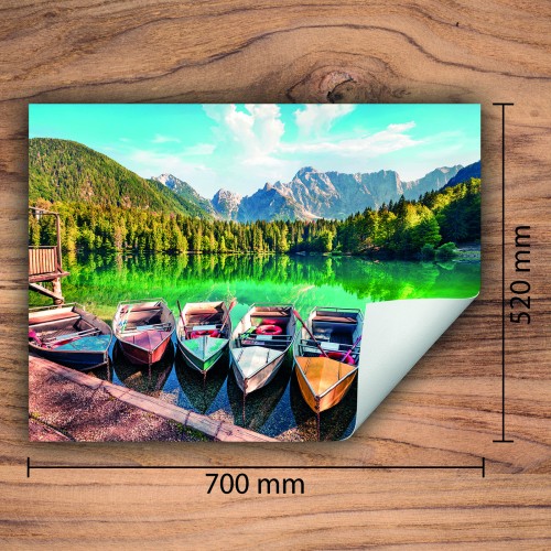 Mata ochronna na kuchenkę indukcyjną 70x52 cm - Mata antypoślizgowa na blat - Płyta ochronna zwijana - Dekoracja do kuchni - Więcej miejsca - Łodzie krajobraz