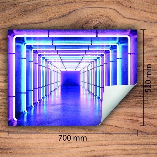 Mata ochronna na kuchenkę indukcyjną 70x52 cm - Mata antypoślizgowa na blat - Płyta ochronna zwijana - Dekoracja do kuchni - Więcej miejsca - Neon tunel