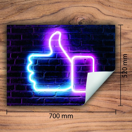 Mata ochronna na kuchenkę indukcyjną 70x52 cm - Mata antypoślizgowa na blat - Płyta ochronna zwijana - Dekoracja do kuchni - Więcej miejsca - Neon cegła