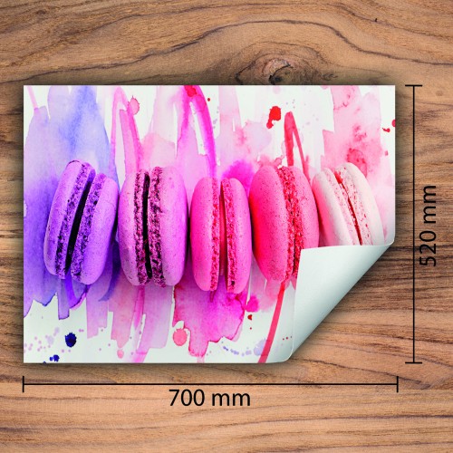 Mata ochronna na kuchenkę indukcyjną 70x52 cm - Mata antypoślizgowa na blat - Płyta ochronna zwijana - Dekoracja do kuchni - Więcej miejsca - Słodycze Różowa