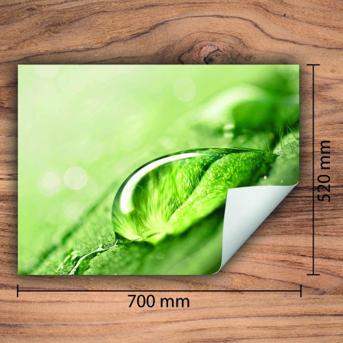 Mata ochronna na kuchenkę indukcyjną 70x52 cm - Mata antypoślizgowa na blat - Płyta ochronna zwijana - Dekoracja do kuchni - Więcej miejsca - Krople zieleni