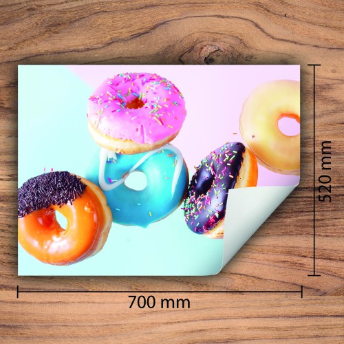 Mata ochronna na kuchenkę indukcyjną 70x52 cm - Mata antypoślizgowa na blat - Płyta ochronna zwijana - Dekoracja do kuchni - Więcej miejsca - Kolorowa słodycze