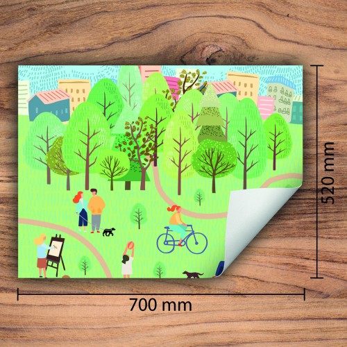 Mata ochronna na kuchenkę indukcyjną 70x52 cm - Mata antypoślizgowa na blat - Płyta ochronna zwijana - Dekoracja do kuchni - Więcej miejsca - Wiosna trawa
