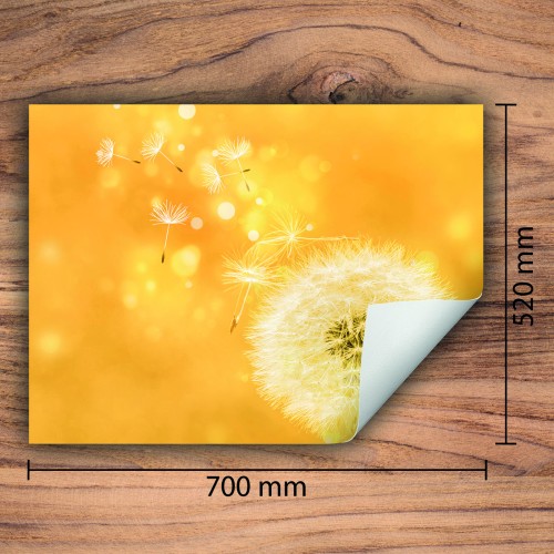 Mata ochronna na kuchenkę indukcyjną 70x52 cm - Mata antypoślizgowa na blat - Płyta ochronna zwijana - Dekoracja do kuchni - Więcej miejsca - Kwiat Żółty