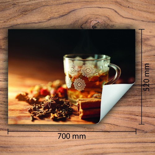 Mata ochronna na kuchenkę indukcyjną 70x52 cm - Mata antypoślizgowa na blat - Płyta ochronna zwijana - Dekoracja do kuchni - Więcej miejsca - Przyprawy Drink