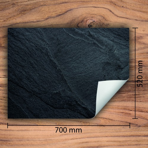 Mata ochronna na kuchenkę indukcyjną 70x52 cm - Mata antypoślizgowa na blat - Płyta ochronna zwijana - Dekoracja do kuchni - Więcej miejsca - Łupek