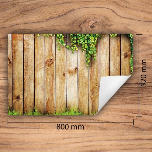 Mata ochronna na kuchenkę indukcyjną 80x52 cm - Mata antypoślizgowa na blat - Płyta ochronna zwijana - Dekoracja do kuchni - Więcej miejsca - Drewno brąz