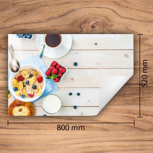 Mata ochronna na kuchenkę indukcyjną 80x52 cm - Mata antypoślizgowa na blat - Płyta ochronna zwijana - Dekoracja do kuchni - Więcej miejsca - Drewno Żywność