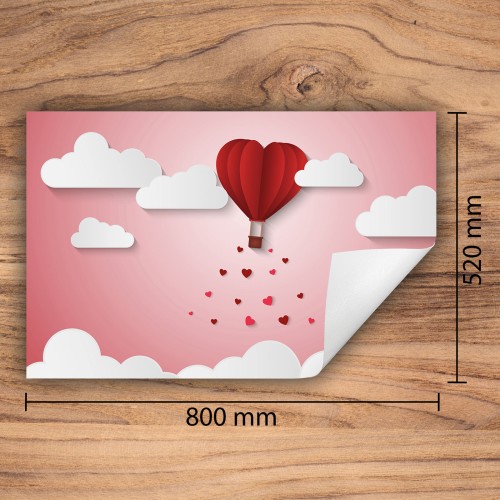 Mata ochronna na kuchenkę indukcyjną 80x52 cm - Mata antypoślizgowa na blat - Płyta ochronna zwijana - Dekoracja do kuchni - Więcej miejsca - Różowa serce