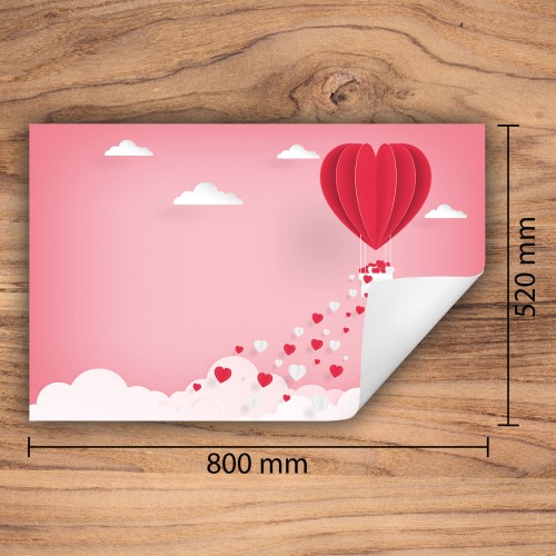 Mata ochronna na kuchenkę indukcyjną 80x52 cm - Mata antypoślizgowa na blat - Płyta ochronna zwijana - Dekoracja do kuchni - Więcej miejsca - Róża serce
