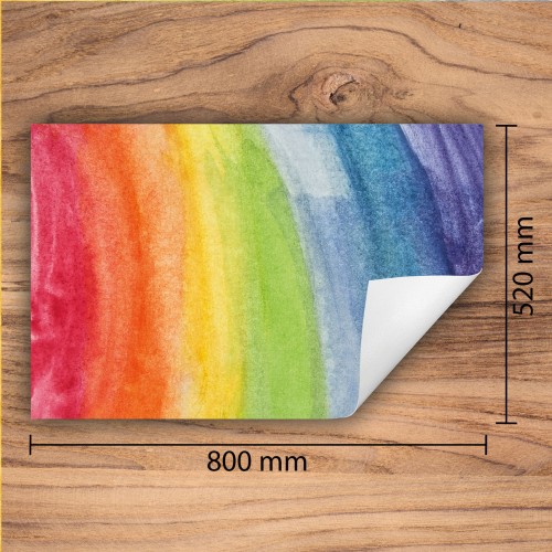 Mata ochronna na kuchenkę indukcyjną 80x52 cm - Mata antypoślizgowa na blat - Płyta ochronna zwijana - Dekoracja do kuchni - Więcej miejsca - Wzór Kolorowa