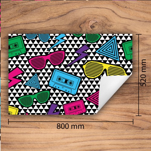 Mata ochronna na kuchenkę indukcyjną 80x52 cm - Mata antypoślizgowa na blat - Płyta ochronna zwijana - Dekoracja do kuchni - Więcej miejsca - Pop Art. Kolorowa