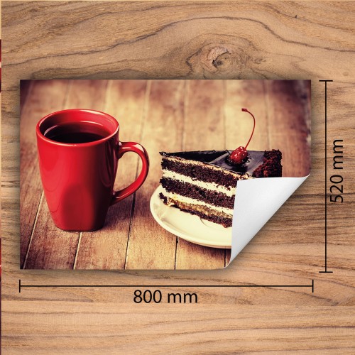 Mata ochronna na kuchenkę indukcyjną 80x52 cm - Mata antypoślizgowa na blat - Płyta ochronna zwijana - Dekoracja do kuchni - Więcej miejsca - Drewno Ciasto