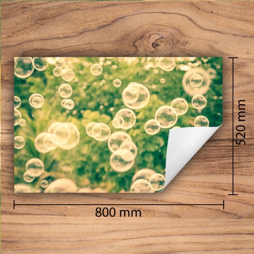 Mata ochronna na kuchenkę indukcyjną 80x52 cm - Mata antypoślizgowa na blat - Płyta ochronna zwijana - Dekoracja do kuchni - Więcej miejsca - Bańki Dzieci