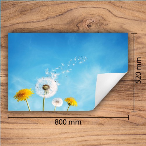 Mata ochronna na kuchenkę indukcyjną 80x52 cm - Mata antypoślizgowa na blat - Płyta ochronna zwijana - Dekoracja do kuchni - Więcej miejsca - Kwiaty Niebo