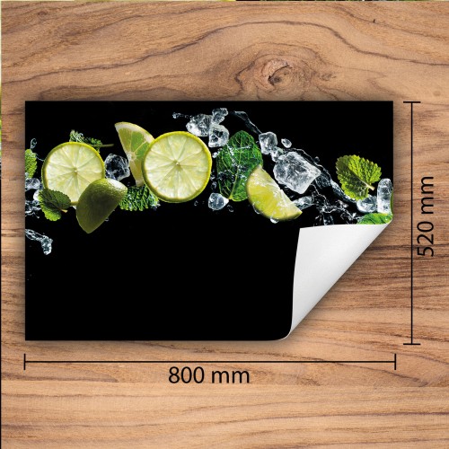 Mata ochronna na kuchenkę indukcyjną 80x52 cm - Mata antypoślizgowa na blat - Płyta ochronna zwijana - Dekoracja do kuchni - Więcej miejsca - Czarna