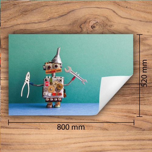 Mata ochronna na kuchenkę indukcyjną 80x52 cm - Mata antypoślizgowa na blat - Płyta ochronna zwijana - Dekoracja do kuchni - Więcej miejsca - Turkusowa robot