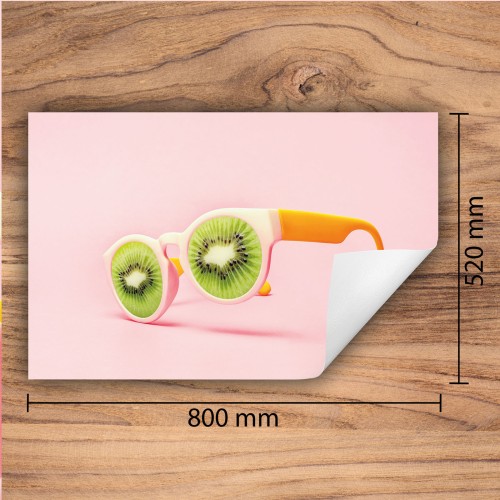 Mata ochronna na kuchenkę indukcyjną 80x52 cm - Mata antypoślizgowa na blat - Płyta ochronna zwijana - Dekoracja do kuchni - Więcej miejsca - Okulary Różowa