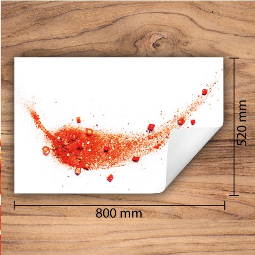 Mata ochronna na kuchenkę indukcyjną 80x52 cm - Mata antypoślizgowa na blat - Płyta ochronna zwijana - Dekoracja do kuchni - Więcej miejsca - Chilli Biały