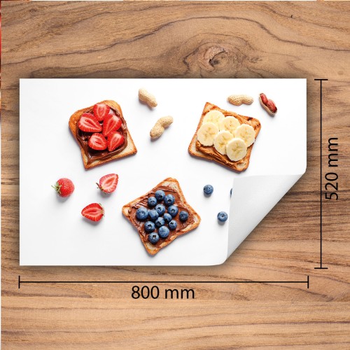 Mata ochronna na kuchenkę indukcyjną 80x52 cm - Mata antypoślizgowa na blat - Płyta ochronna zwijana - Dekoracja do kuchni - Więcej miejsca - Biała jedzenie