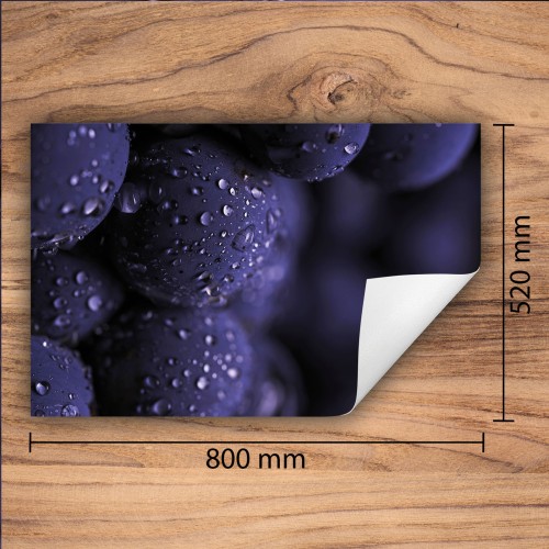 Mata ochronna na kuchenkę indukcyjną 80x52 cm - Mata antypoślizgowa na blat - Płyta ochronna zwijana - Dekoracja do kuchni - Więcej miejsca - Jagody fioletowa