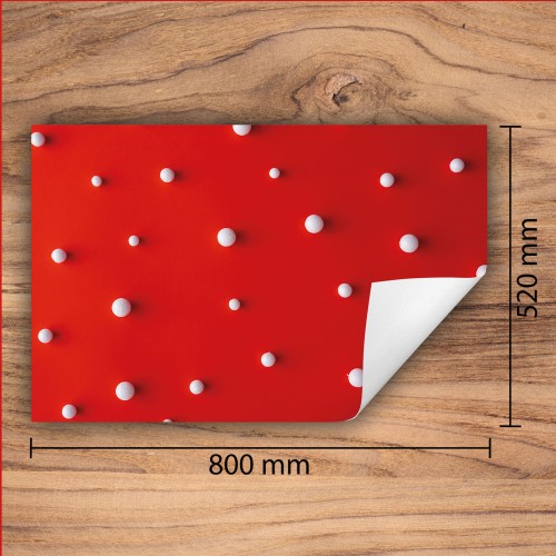 Mata ochronna na kuchenkę indukcyjną 80x52 cm - Mata antypoślizgowa na blat - Płyta ochronna zwijana - Dekoracja do kuchni - Więcej miejsca - Czerwona kulki