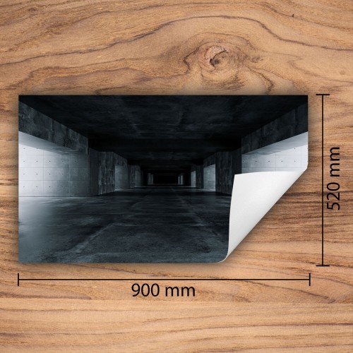 Mata ochronna na kuchenkę indukcyjną 90x52 cm - Mata antypoślizgowa na blat - Płyta ochronna zwijana - Dekoracja do kuchni - Więcej miejsca - Czarna tunel