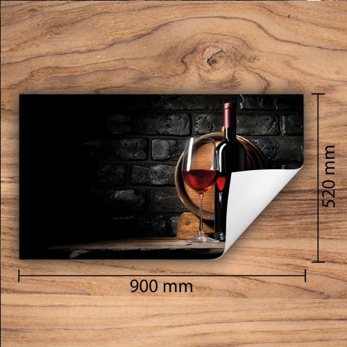 Mata ochronna na kuchenkę indukcyjną 90x52 cm - Mata antypoślizgowa na blat - Płyta ochronna zwijana - Dekoracja do kuchni - Więcej miejsca - Czarna wino