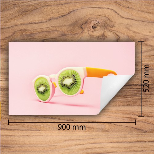 Mata ochronna na kuchenkę indukcyjną 90x52 cm - Mata antypoślizgowa na blat - Płyta ochronna zwijana - Dekoracja do kuchni - Więcej miejsca - Okulary Różowa
