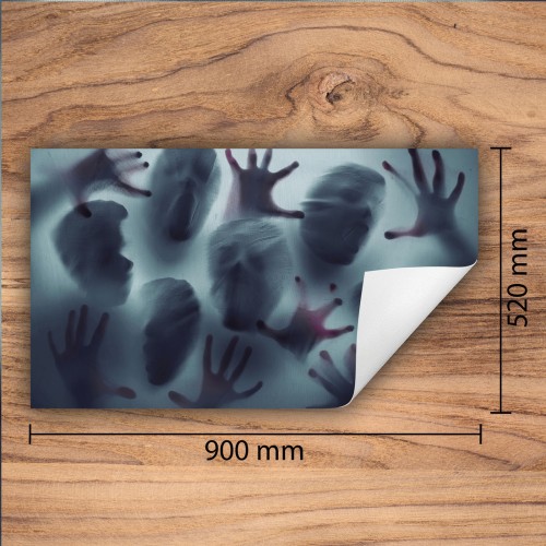 Mata ochronna na kuchenkę indukcyjną 90x52 cm - Mata antypoślizgowa na blat - Płyta ochronna zwijana - Dekoracja do kuchni - Więcej miejsca - Twarze