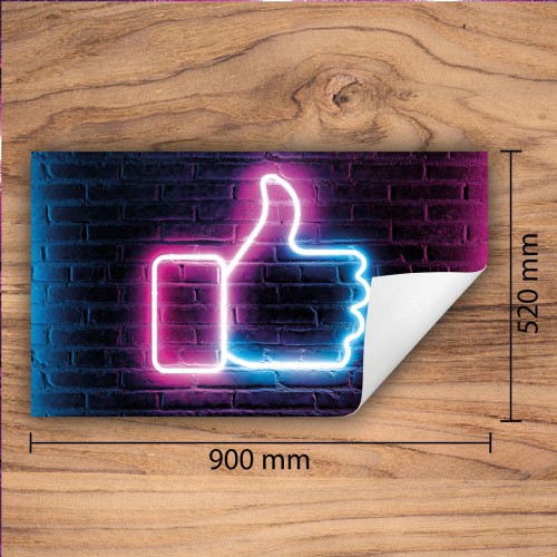 Mata ochronna na kuchenkę indukcyjną 90x52 cm - Mata antypoślizgowa na blat - Płyta ochronna zwijana - Dekoracja do kuchni - Więcej miejsca - Neon cegła