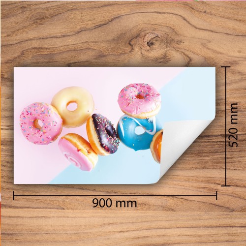Mata ochronna na kuchenkę indukcyjną 90x52 cm - Mata antypoślizgowa na blat - Płyta ochronna zwijana - Dekoracja do kuchni - Więcej miejsca - Kolorowa słodycze