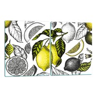 SZKLANA DESKA DO KROJENIA ZESTAW 2x40x52 51031
