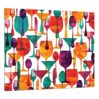 SZKLANA PŁYTA OCHRONNA DO KUCHNI 65x60