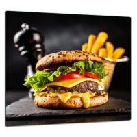 SZKLANA PŁYTA OCHRONNA DO KUCHNI 65x60